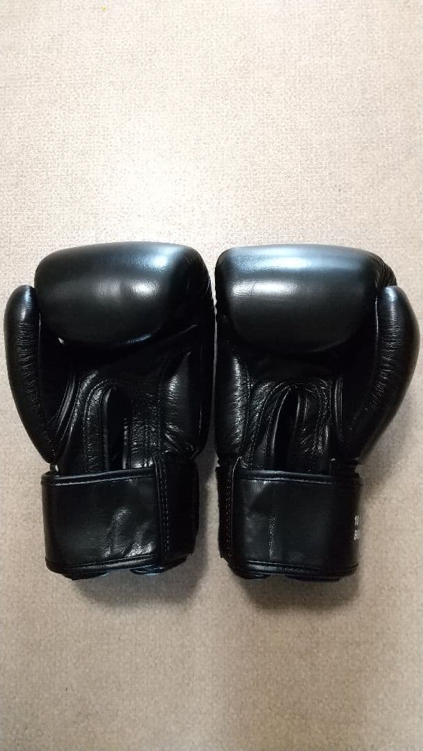 本革製WINDYボクシンググローブ 10oz 黒キックボクシング NP