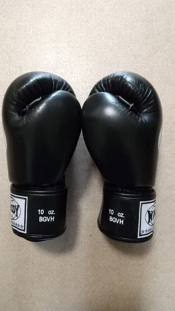 本革製WINDYボクシンググローブ 10oz 黒キックボクシング NP