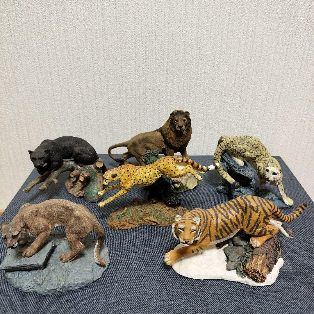 野生生物保護の彫刻コレクション　6点セット