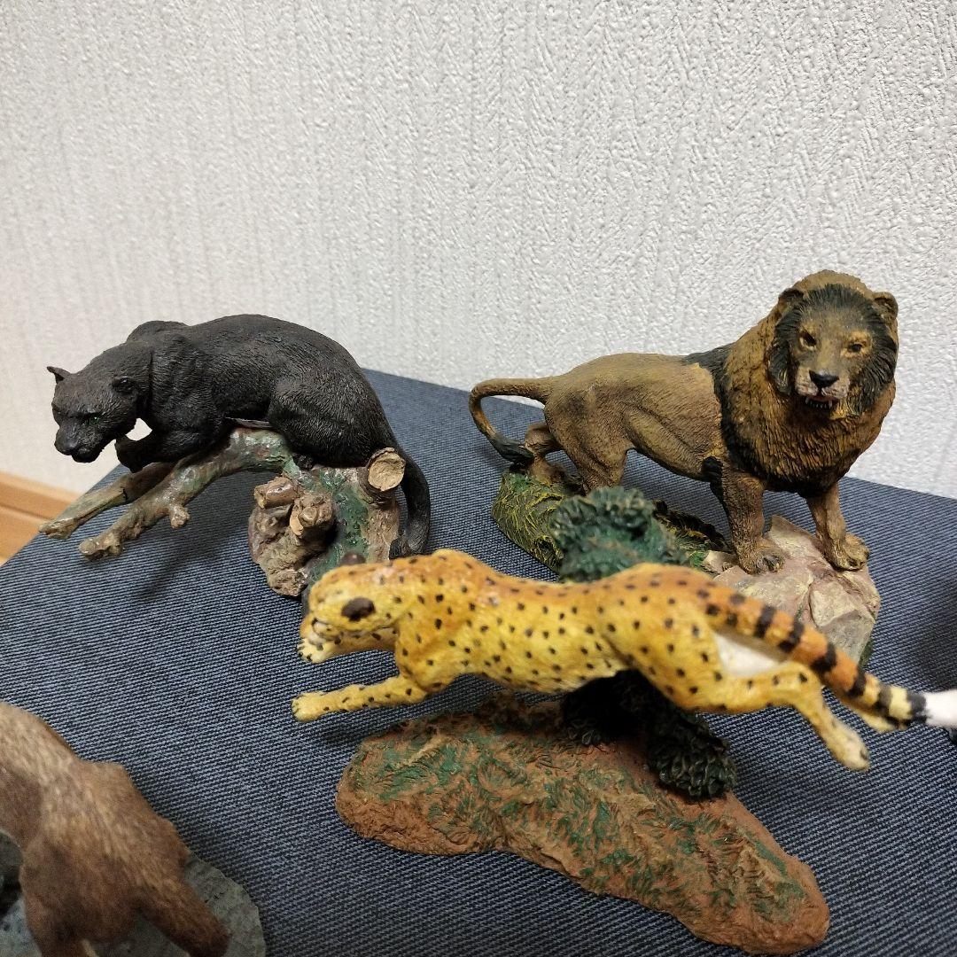 野生生物保護の彫刻コレクション　6点セット