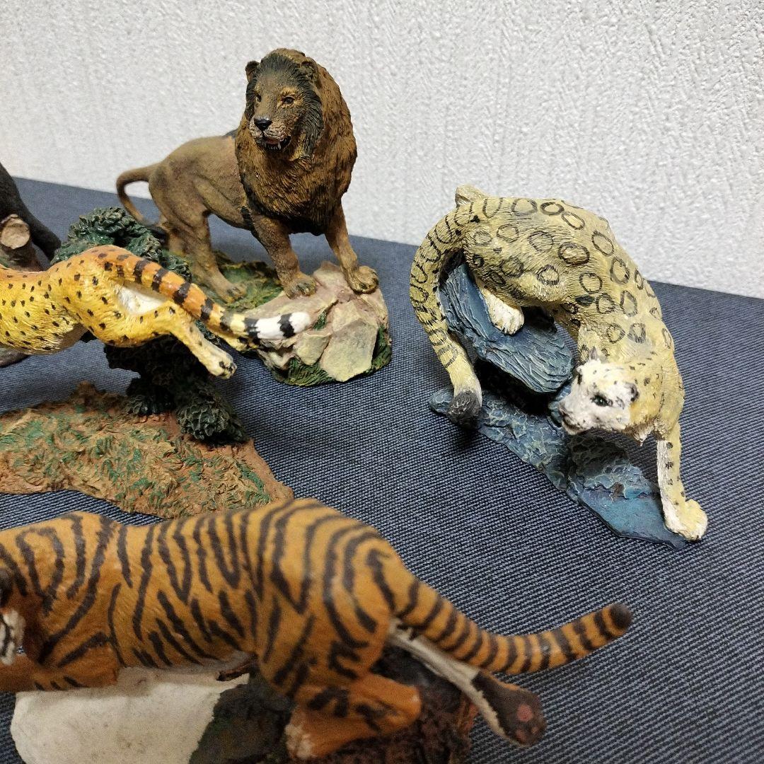 野生生物保護の彫刻コレクション　6点セット