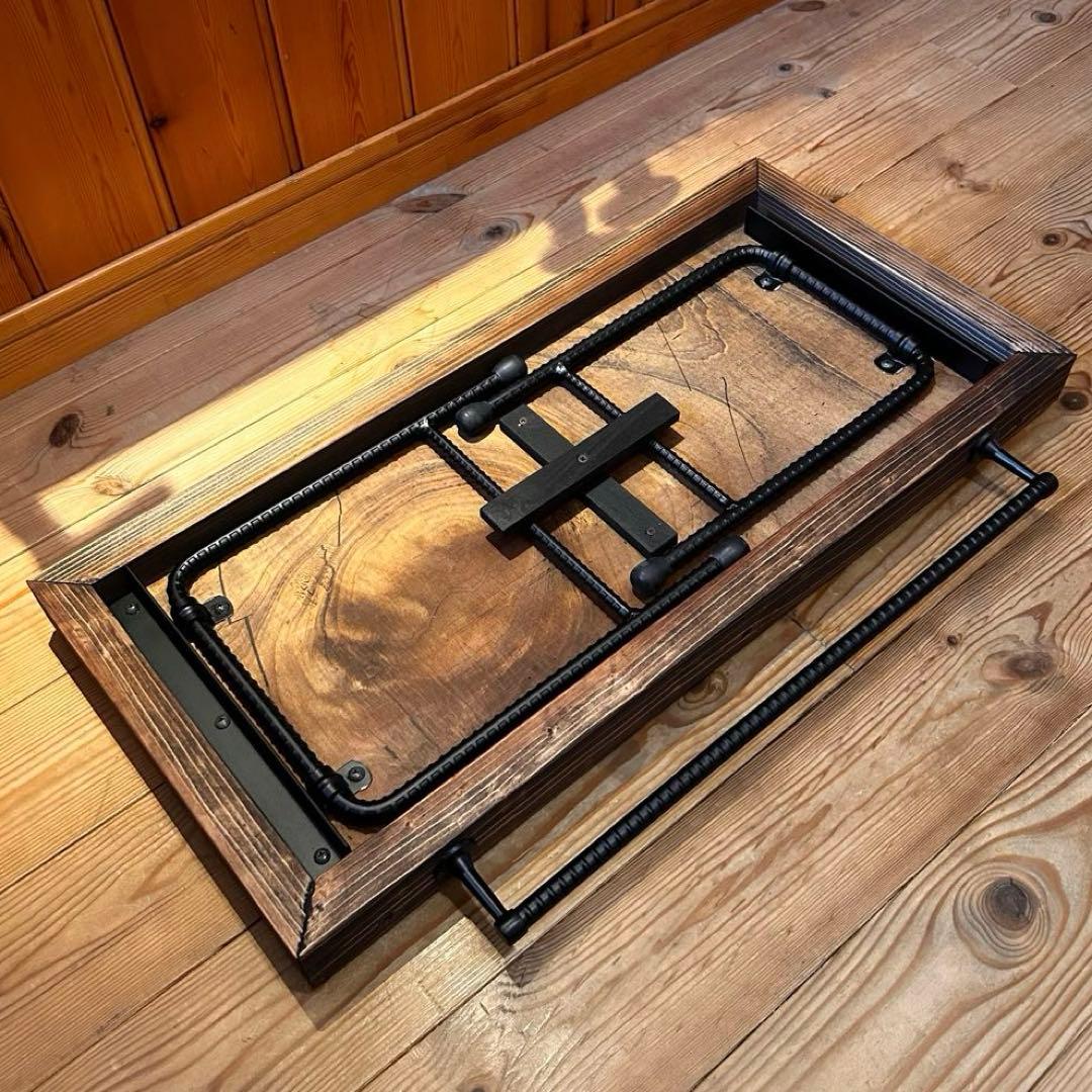 No.10 ソロテーブル ハンガー付　ディスプレイ棚 オルテガテーブル