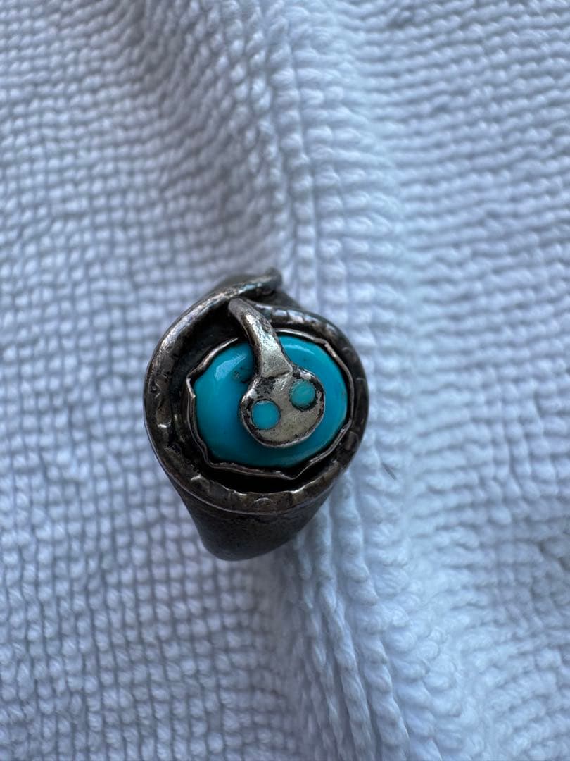 ヴィンテージシルバーリング　ズニ族　エフィカラバサ