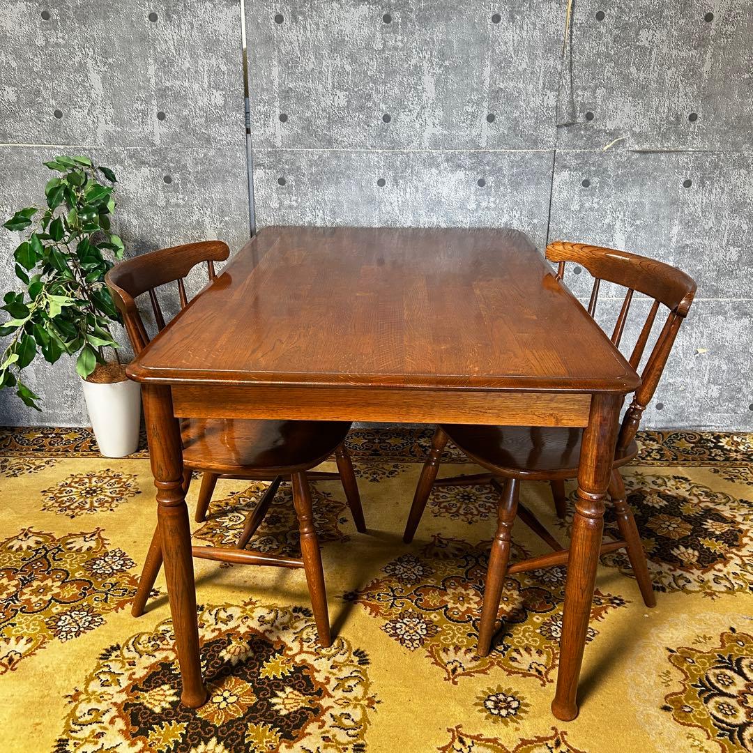 なゆ꧁柏木工 KASHIWA꧂ダイニングテーブル&チェア2脚セット