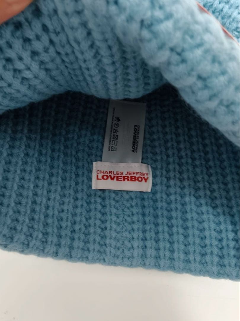 Charles jeffrey LOVERBOY ウサギ耳ニット帽 青色