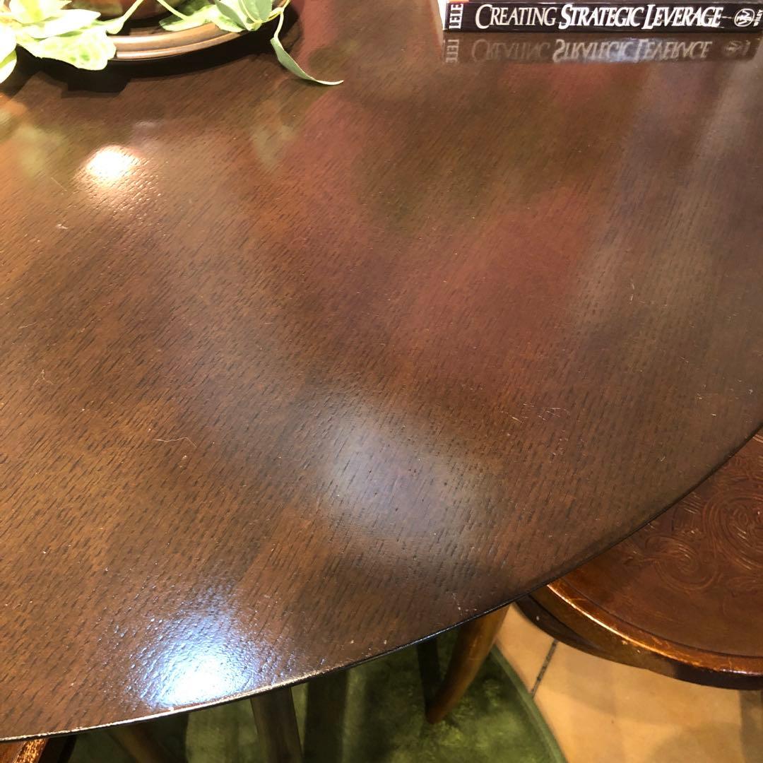 北欧スタイル　OAK オークテーパードレッグテーブル　丸テーブル