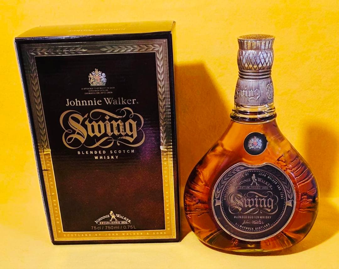 80s未開封品JonnieWalkerジョニーウォーカー古酒スウィング箱スコッチ