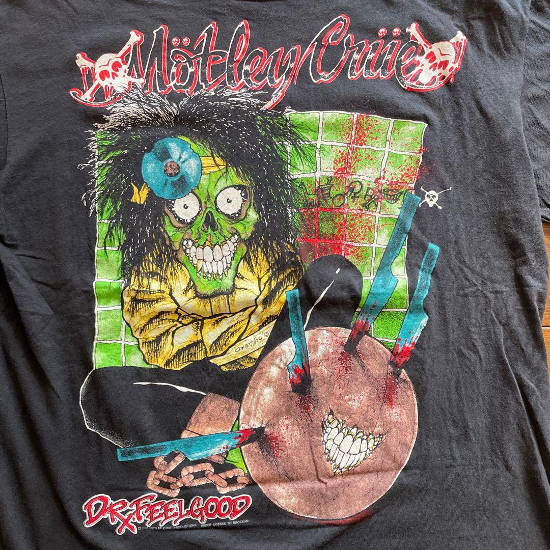 80s Motley Crue Pushead レア USA製 ゴールデンサイズ