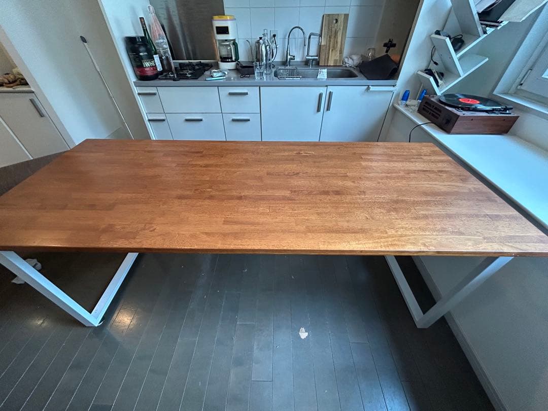 【値下げ！直渡可】KANADEMONO長机 / ラバーウッドブラウン180×70