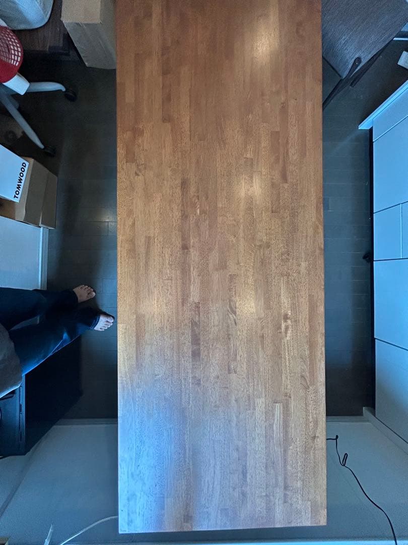 【値下げ！直渡可】KANADEMONO長机 / ラバーウッドブラウン180×70