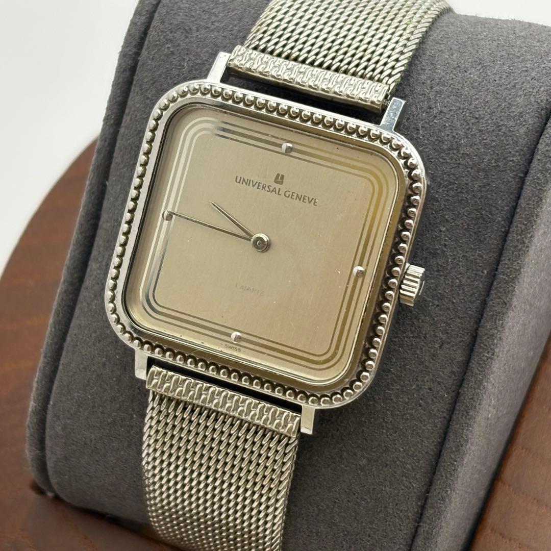 【超希少】ユニバーサルジュネーブ　クォーツ　美品　843203 シルバー