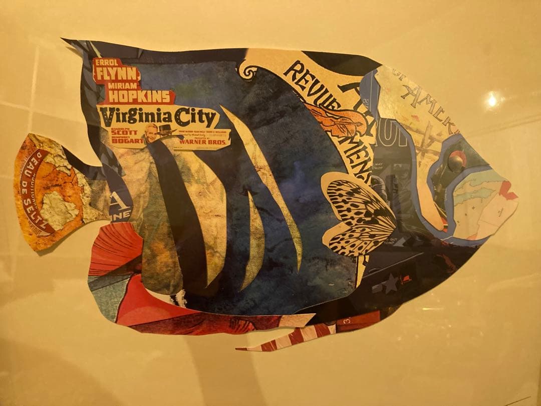 【額縁付き】63×63 一点物切り絵（作者・作品名不明）