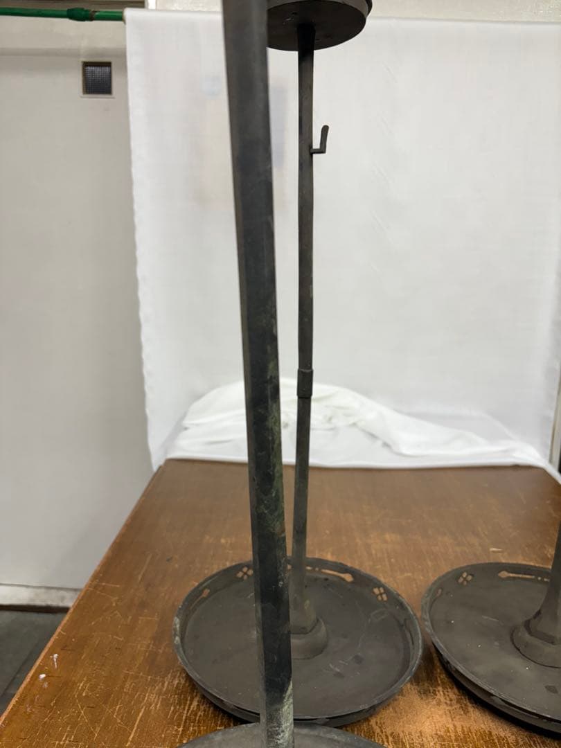 燭台　一対二本　アンティーク　骨董 レトロ まとめて4本