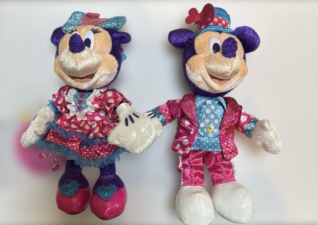 ディズニー　パルパルーザ　ぬいぐるみバッジ　ミッキー　ミニー