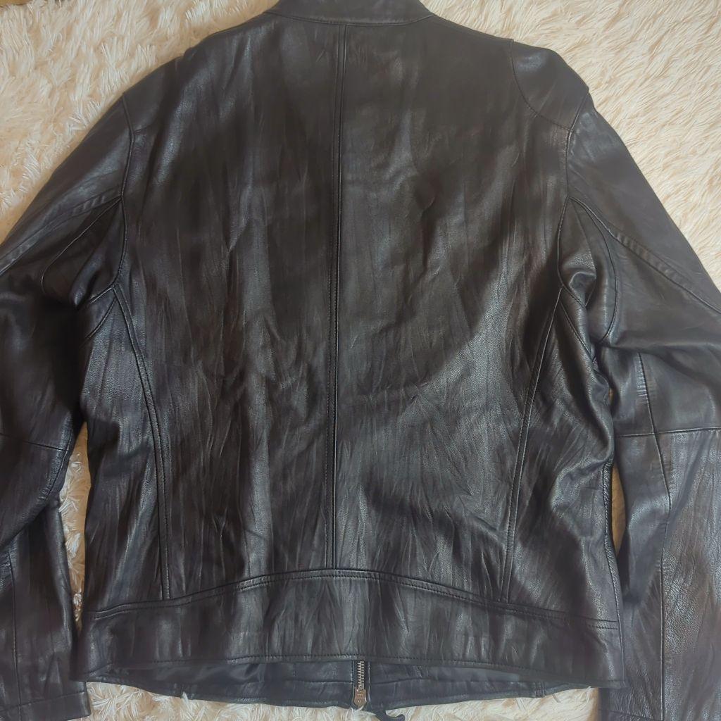 希少 OLD UNIQLO 廃盤旧モデル レザー ライダースジャケット LL