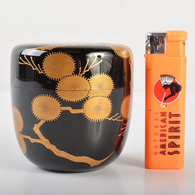 茶道具　平安表正(伊藤表正)作　中棗　共布　堀内宗完(兼中斎)　D　R7240