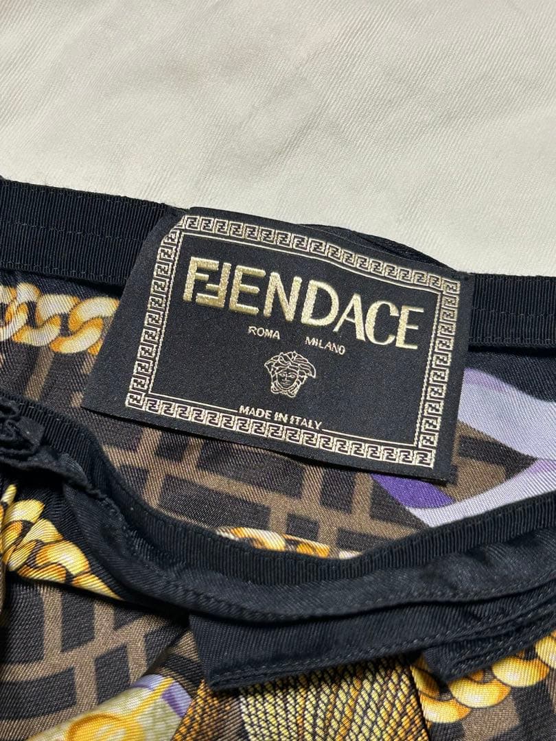 FENDI×VERSACE FENDACE シルクスカート メデューサ ズッカ