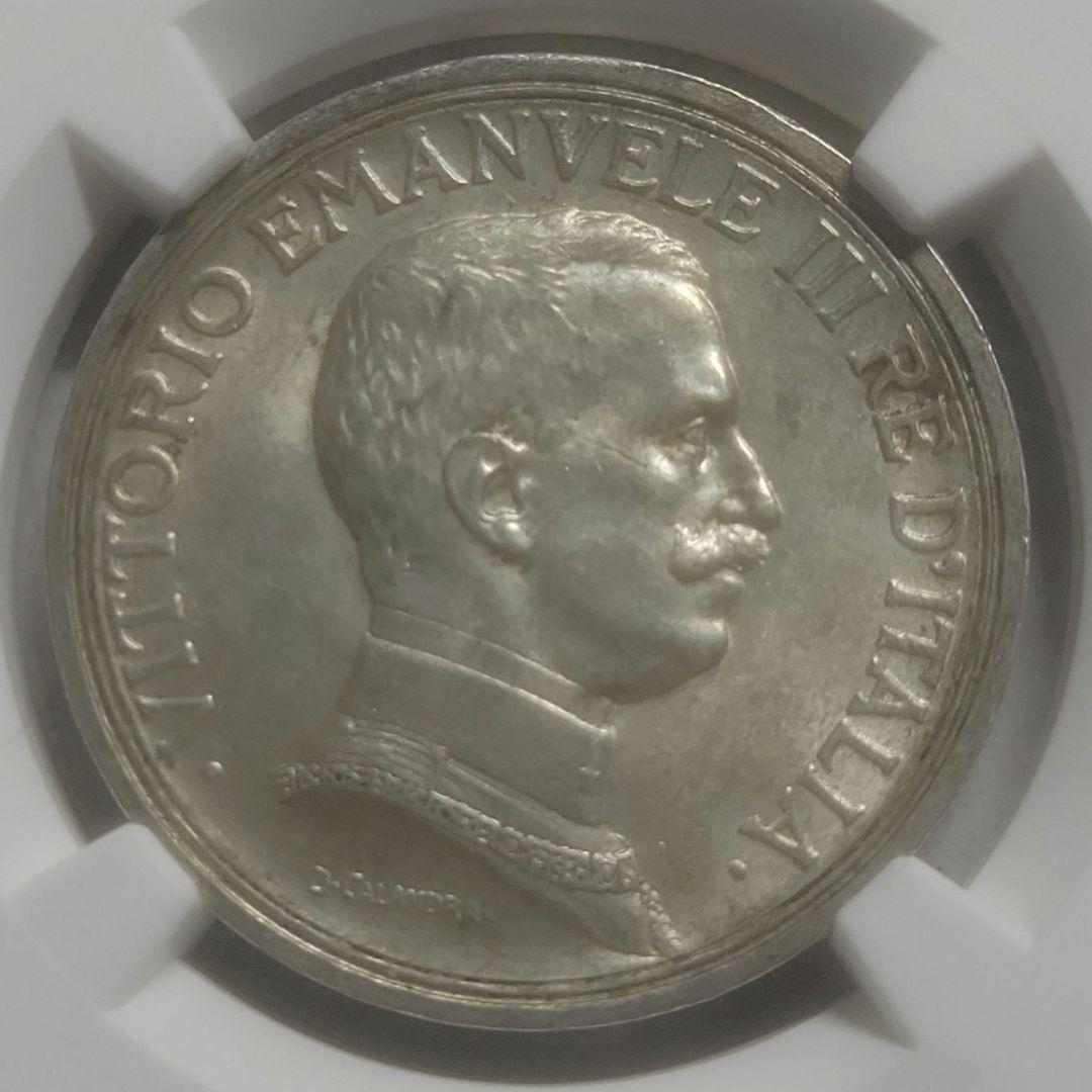 エマヌエーレ3世2リラ銀貨1916年