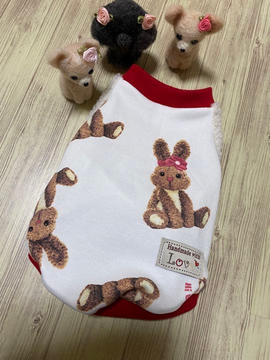 犬服  ラグラン(Ｓ)   ꒡̈⃝Lily꒡̈⃝ハンドメイド   2023うさぎ