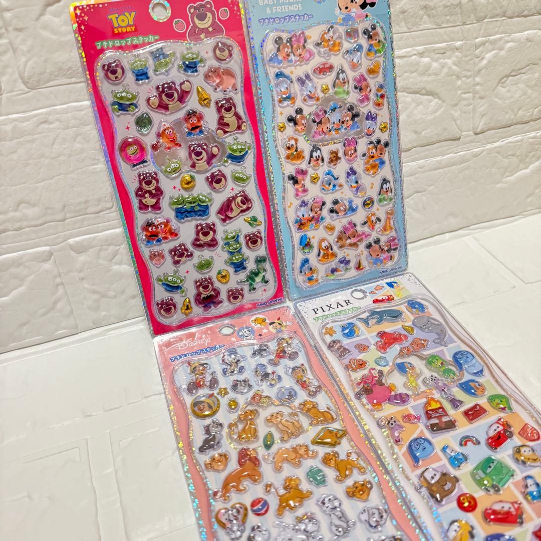 【正規品】プチドロップステッカー　4種　ディズニー