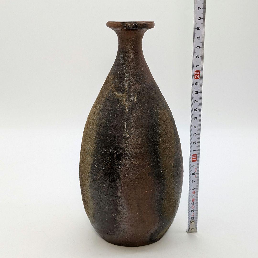 岡山県重要無形文化財 藤原建 備前焼 一輪花入 共箱共布 花瓶 花器 花生 置物