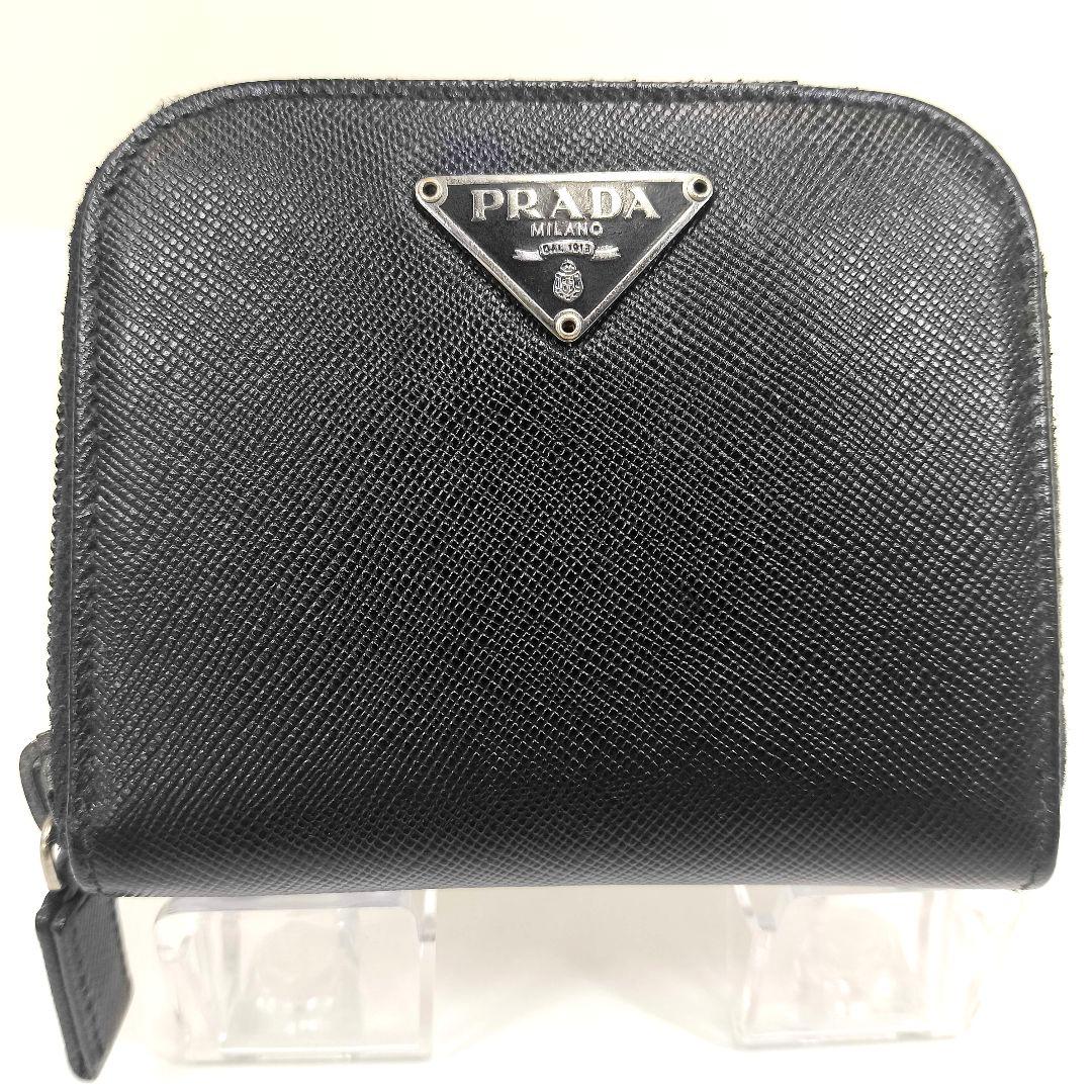 美品 プラダ ジッピー ケース パース 三角 黒 ブラック