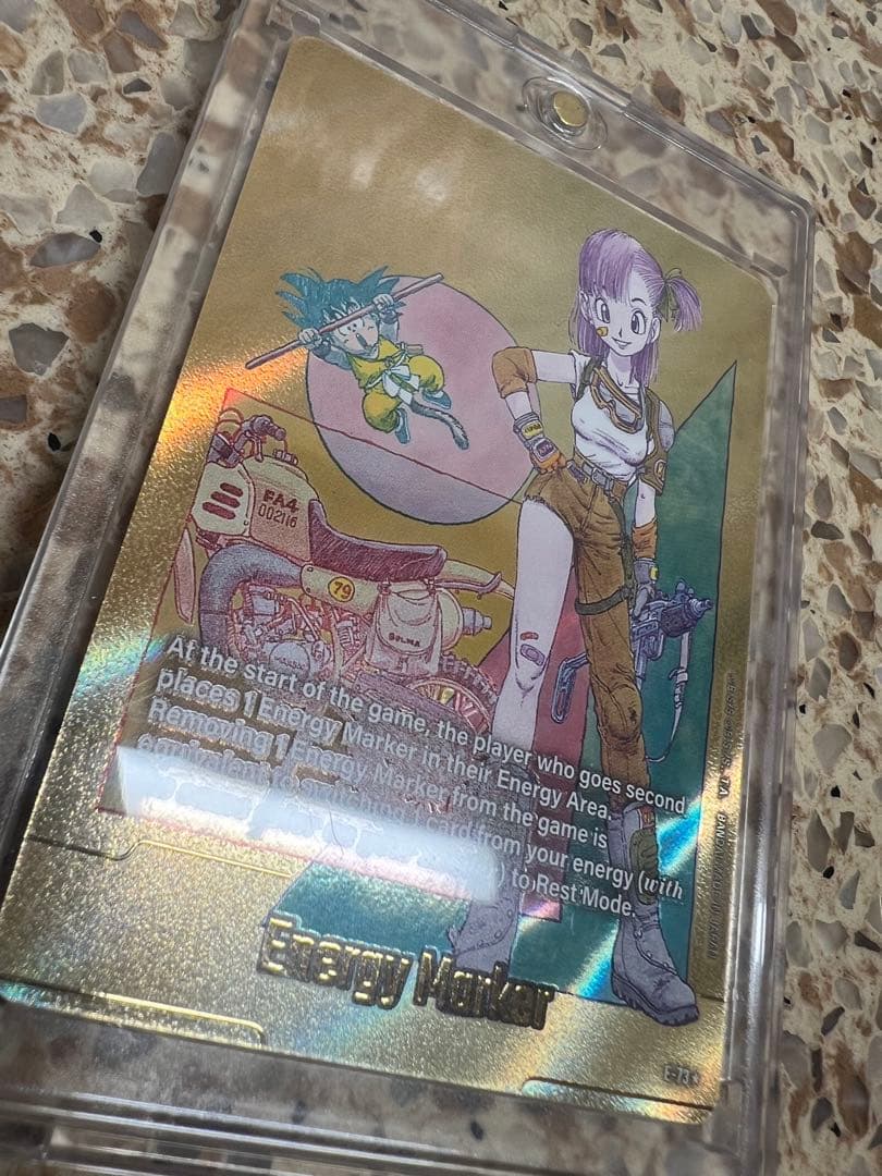 ドラゴンボール超カードゲーム　エナジーマーカー　ブルマ　金　E-73 英語