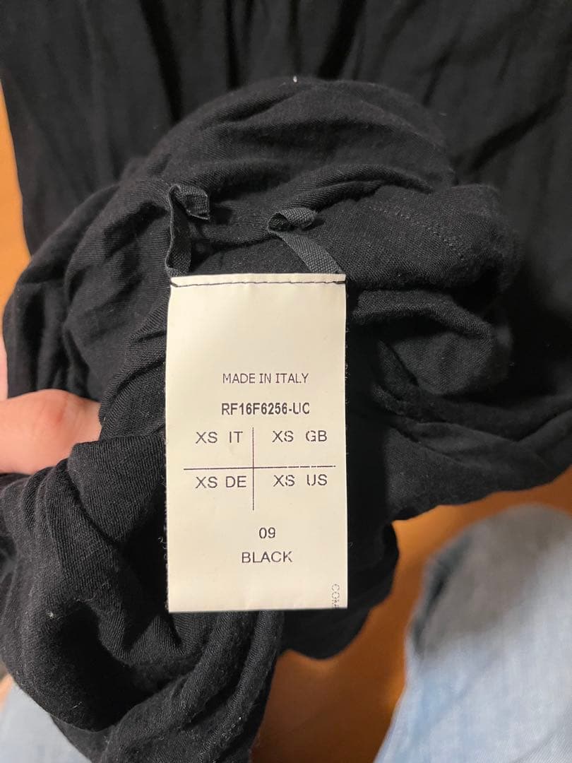 Rick Owensブラック Tシャツ XS