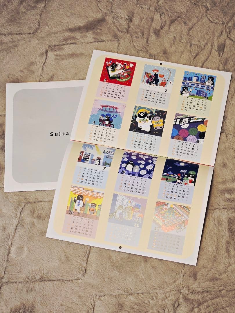 Suisaペンギン 2026年壁掛けカレンダー