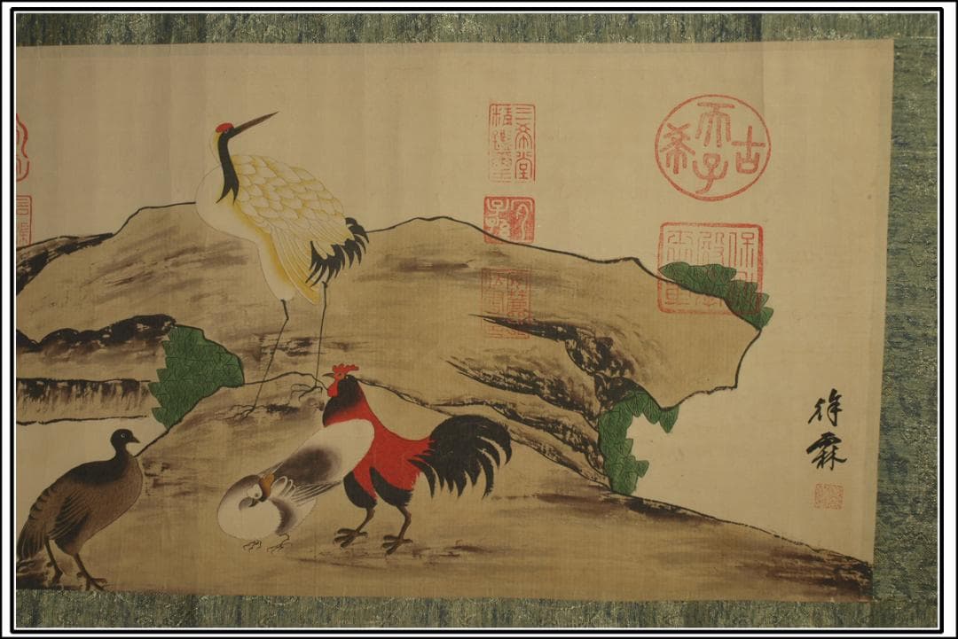 骨董市仕入れ品　中国明時代の掛軸　激安骨董品　肉筆保証BD409A11-6