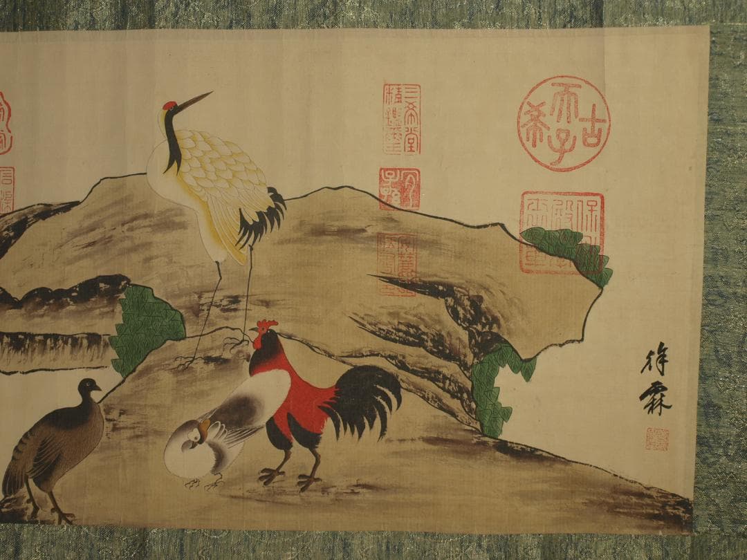 骨董市仕入れ品　中国明時代の掛軸　激安骨董品　肉筆保証BD409A11-6