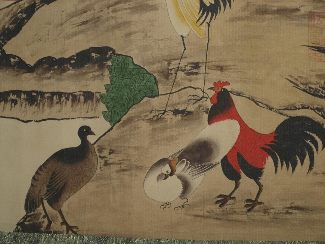 骨董市仕入れ品　中国明時代の掛軸　激安骨董品　肉筆保証BD409A11-6