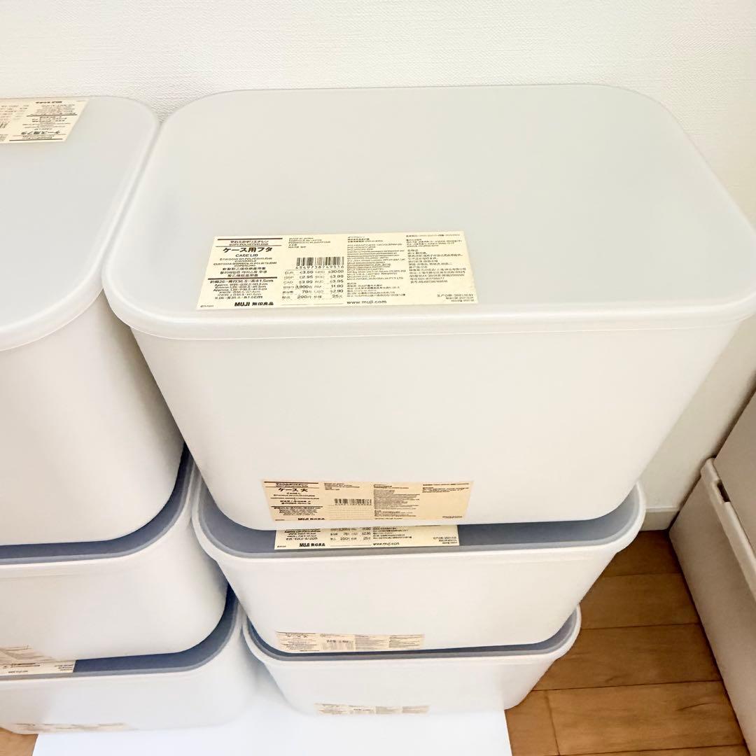 しろぬこ無印良品　やわらかポリエチレン　ケース　Ｌ　大　10個セット蓋付き