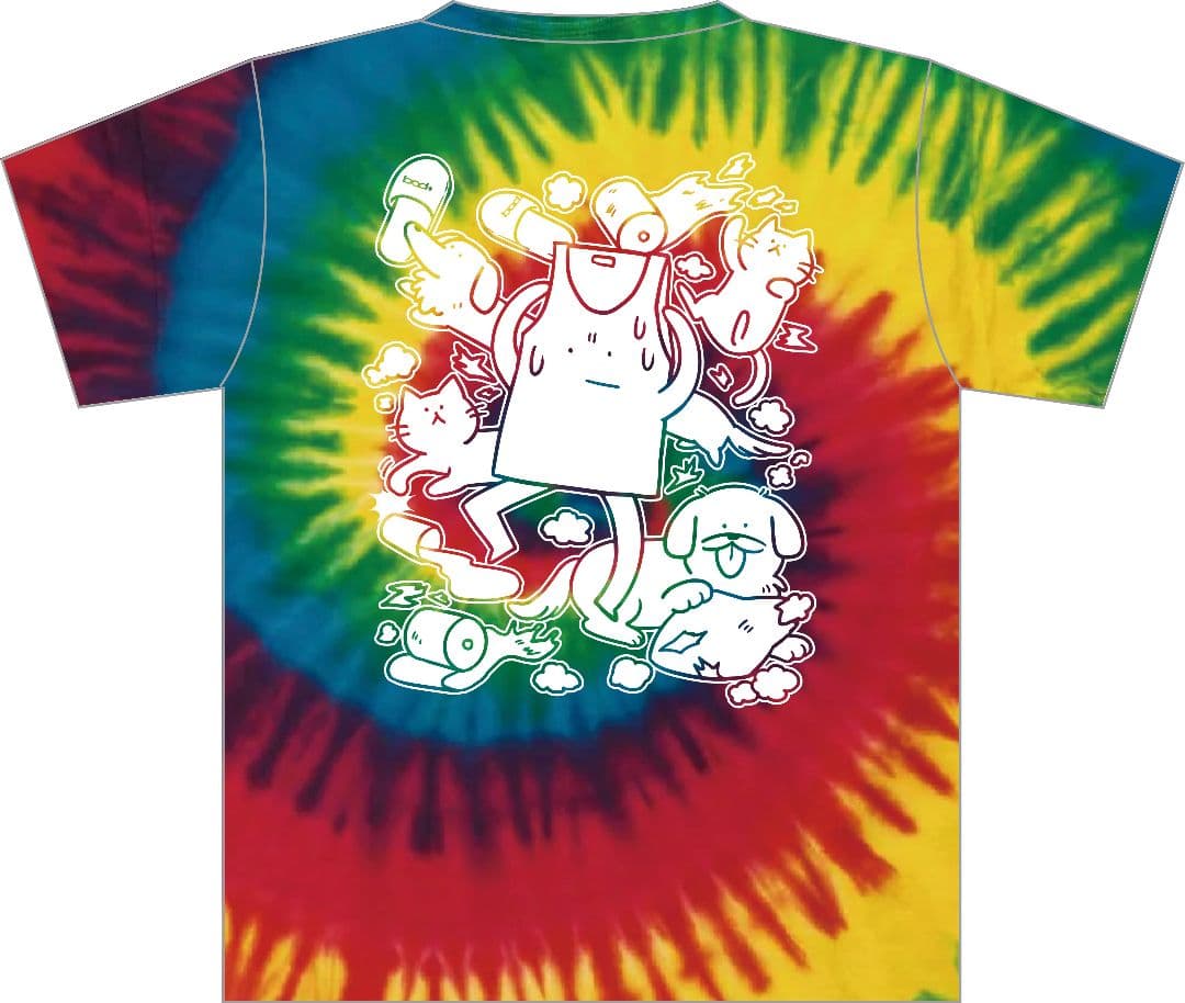 ヤバイTシャツ屋さん リアクティブレインボー タイダイ Tシャツ XLサイズ