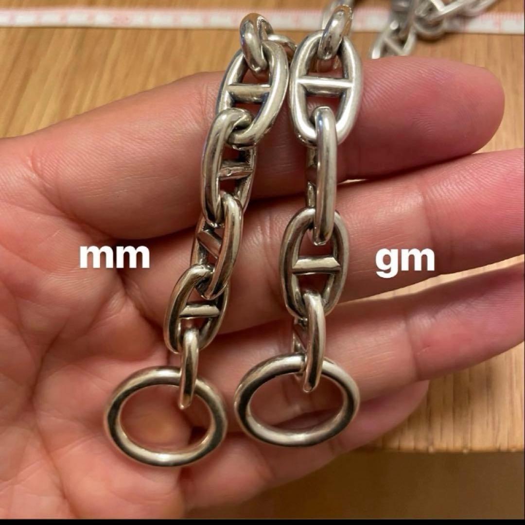 1点のみ GM シルバー925 アンカーチェーンブレスレット シェーヌダンクル系