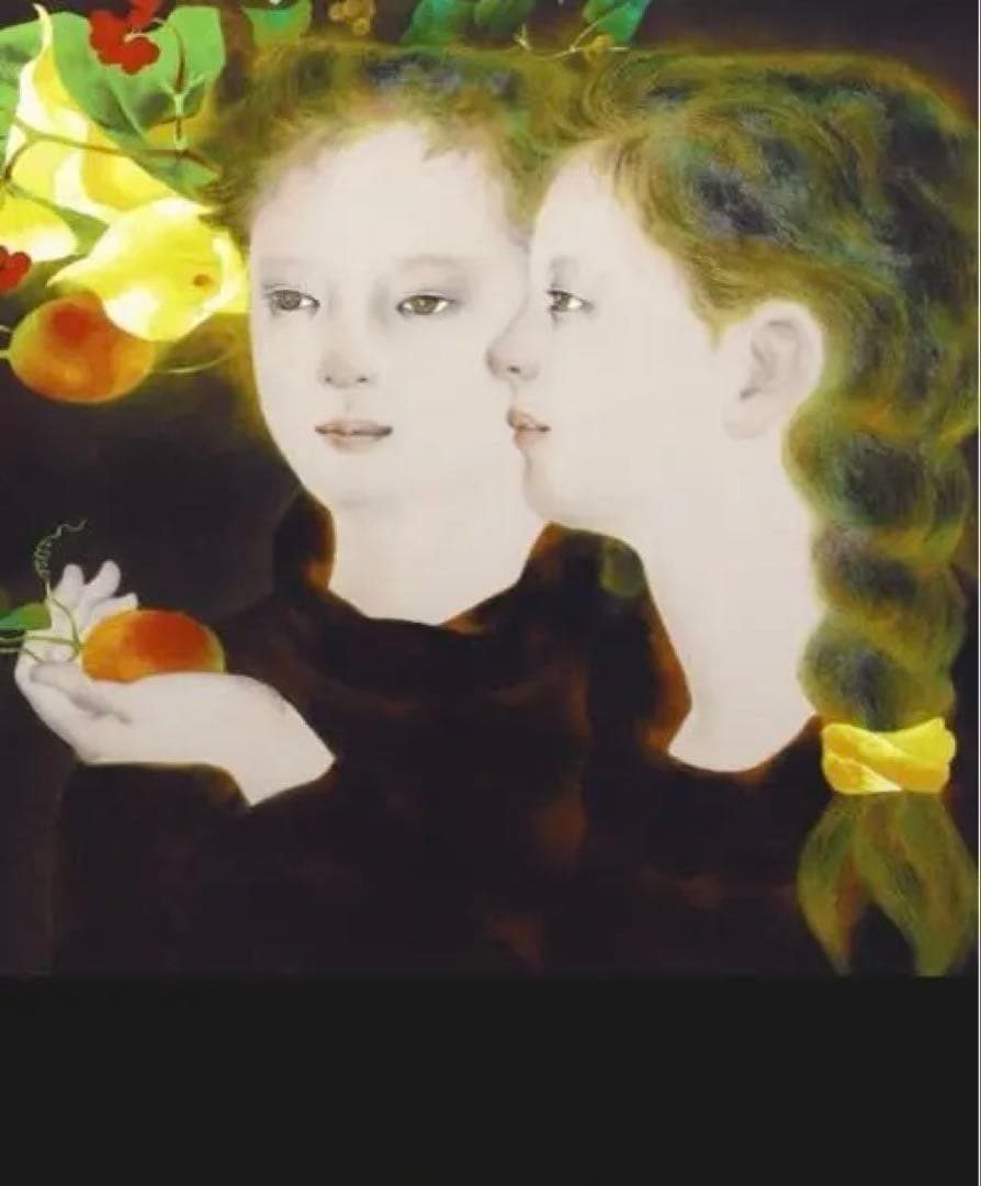 【真作】山下保子「からすうり」保証書付き 女流人気画家 日展会員