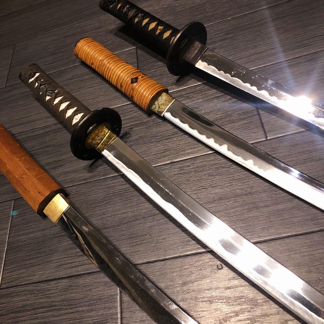 模造刀　大小4本セット　脇差　骨董品　模擬刀まとめ　藤巻