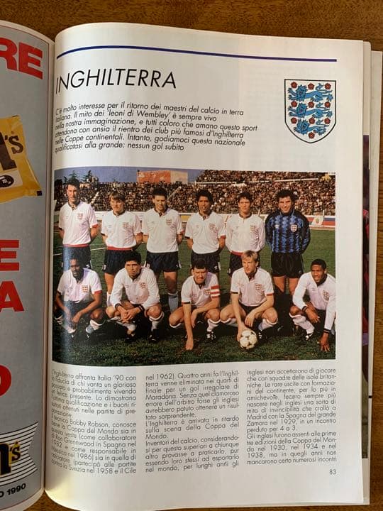 入手不可能！イタリア語　ITALIA'90 公式プログラム