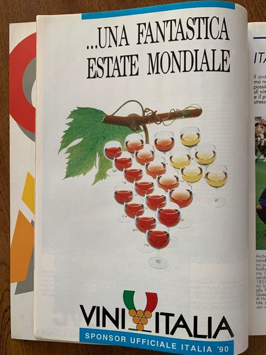 入手不可能！イタリア語　ITALIA'90 公式プログラム