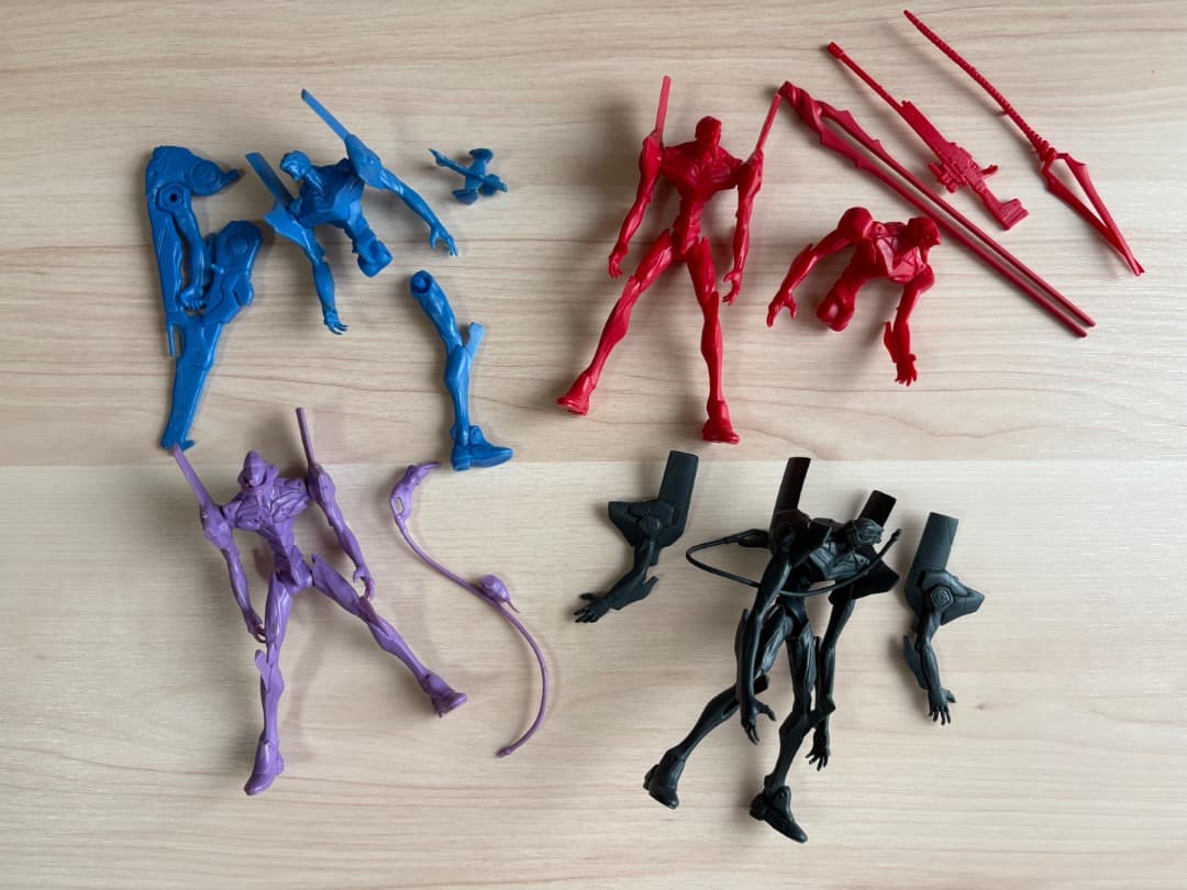 EVA エヴァンゲリオン　エヴァ　フィギュア　綾波レイ　碇シンジ　葛城ミサト