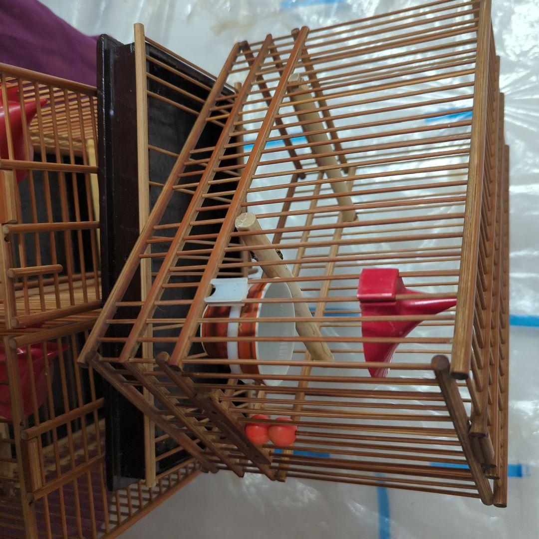 鳥籠　３セット。３羽用寝桶