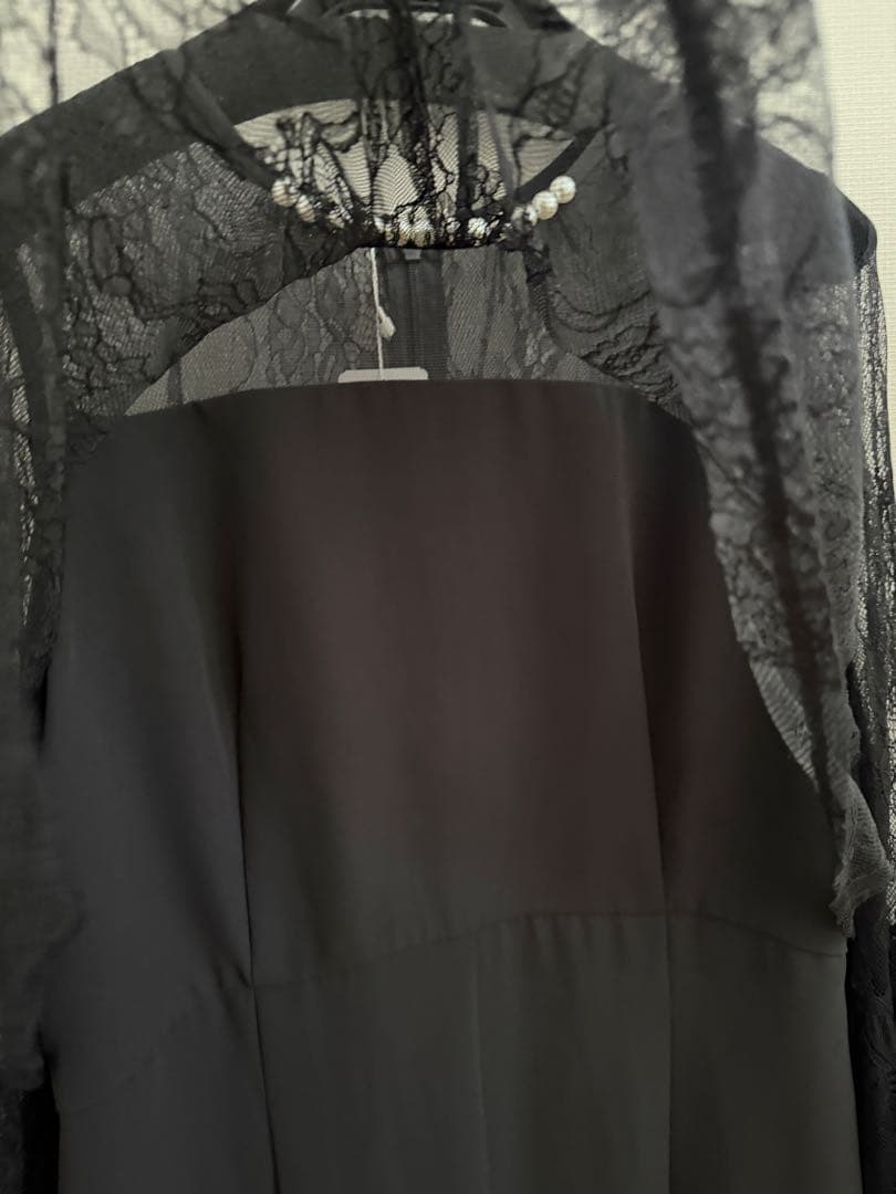 ヤマダヤ　リルフェテ　レース使いパンツドレス　オールインワン　チャコールグレー