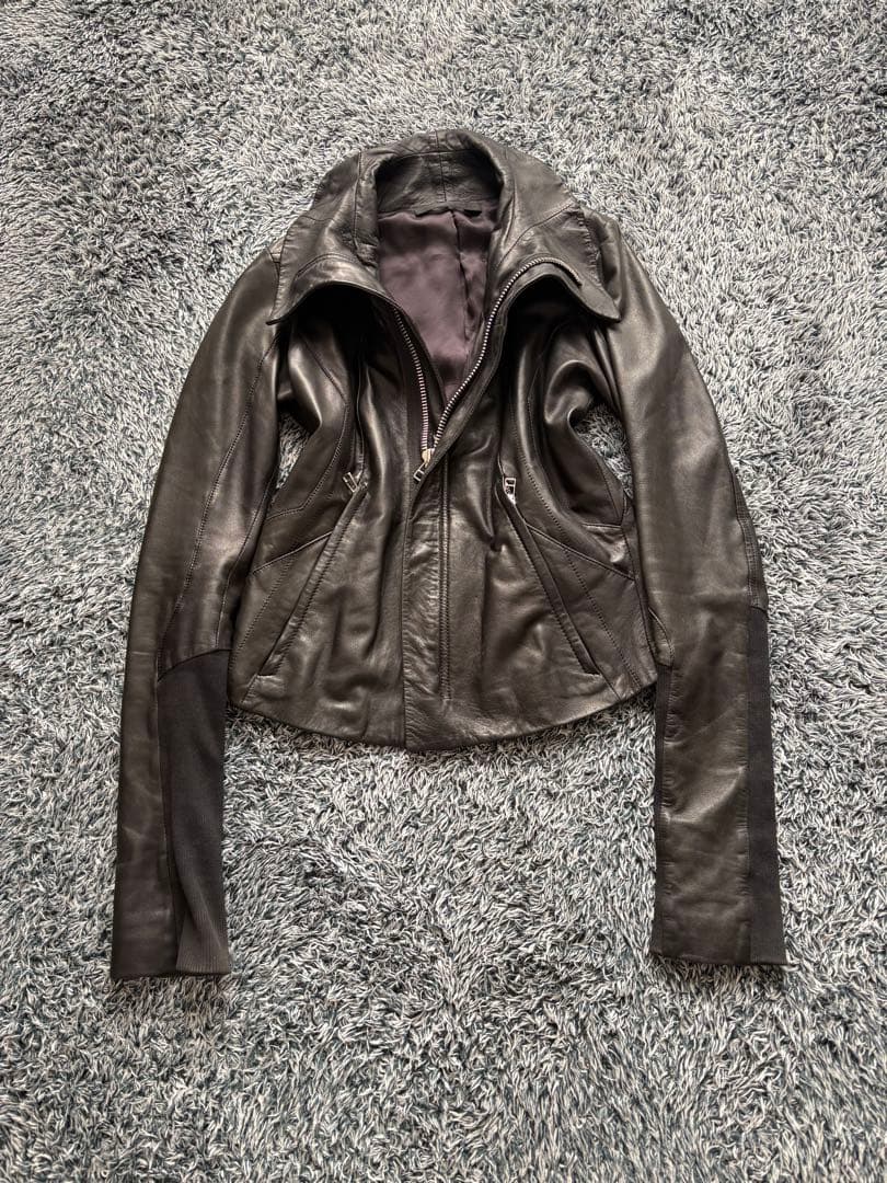 ekam 2way レザージャケット　ハイネック