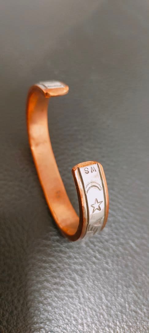 初期 ワイル セカテロ ツートンカラーバングル シルバー&カッパー