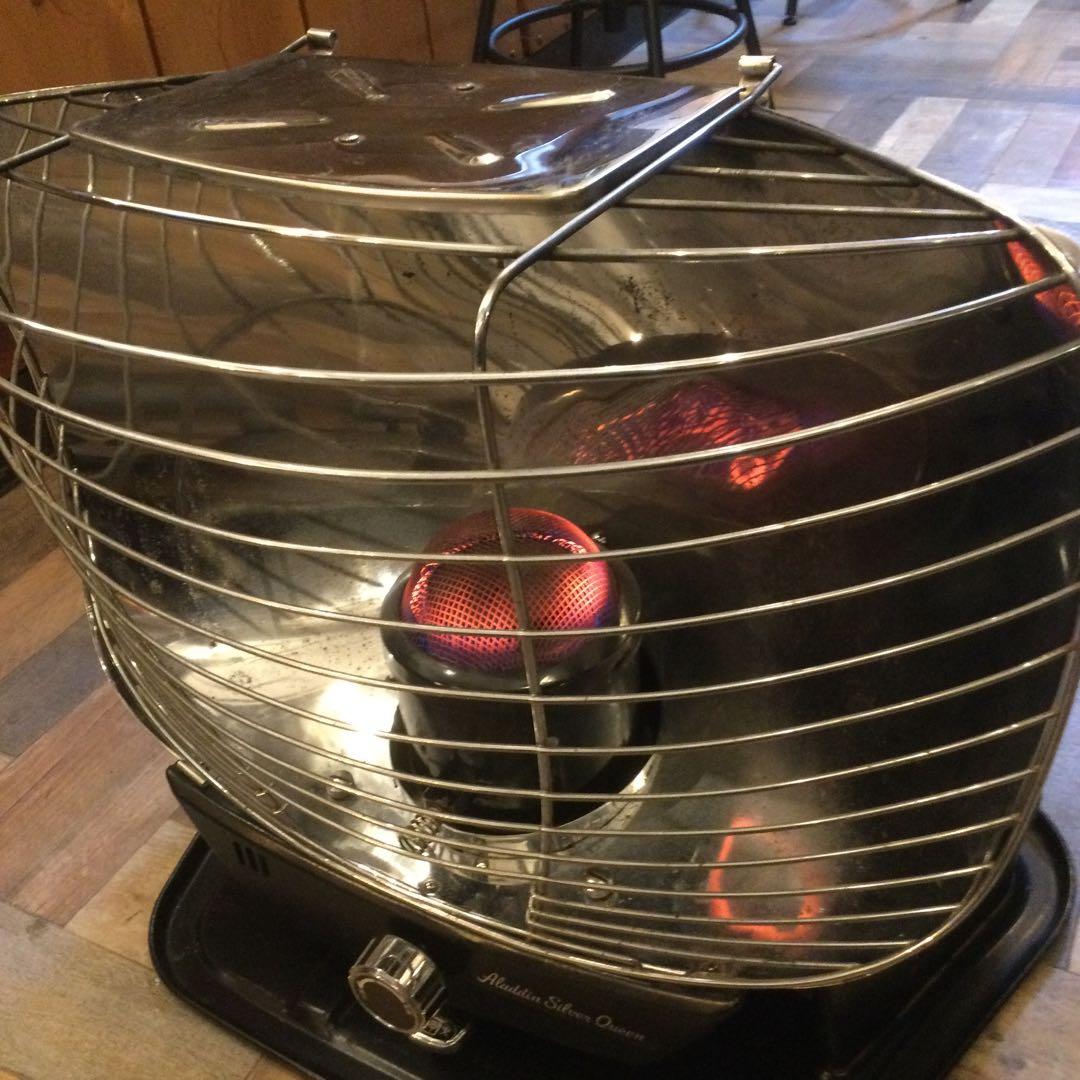 アラジン　石油ストーブ　シルバークイーン　希少　ビンテージストーブ　動作確認済