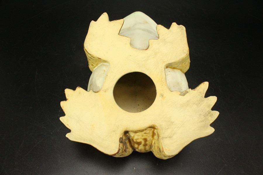 古い 陶製 蝦蟇 二件(ZE478)