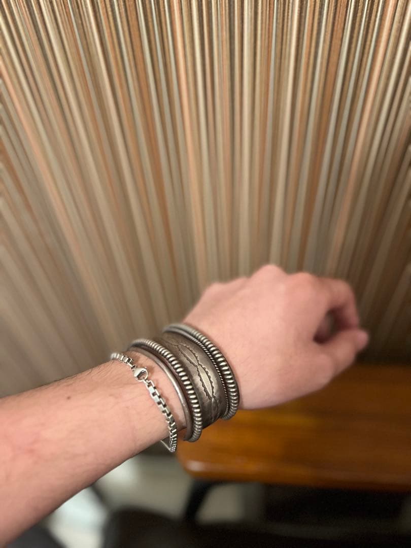 ナバホ ビンテージバングルsterling 極太TAHE