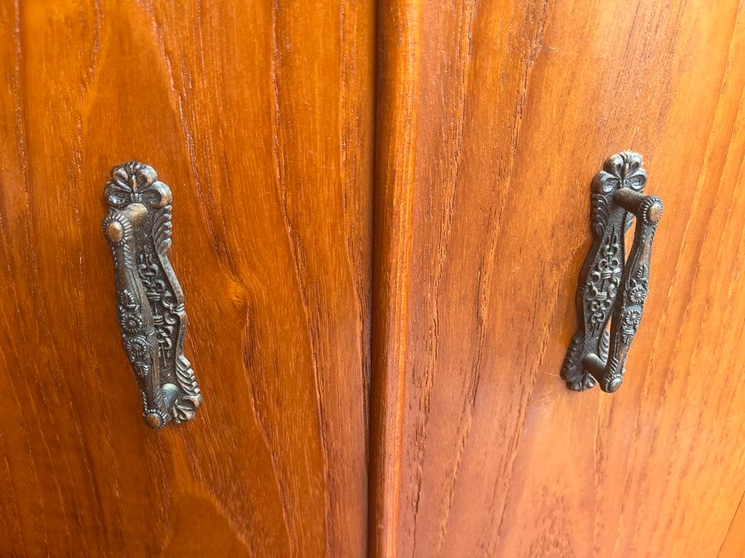 昭和レトロ ミッドセンチュリー 木製コーナーラック 飾り棚 サイドボード