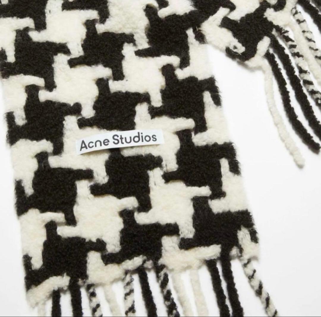 Acne Studios アクネ マフラー 千鳥格子 ほぼ未使用 正規品