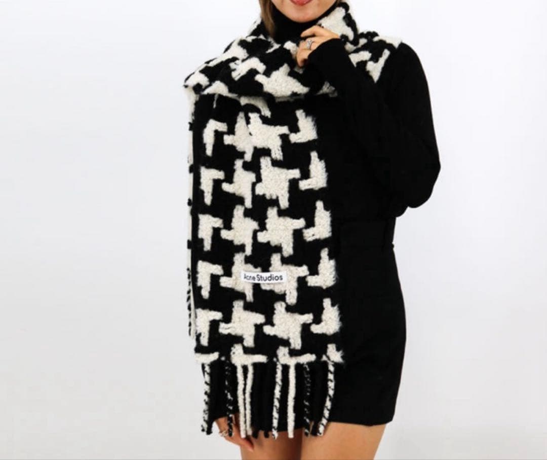 Acne Studios アクネ マフラー 千鳥格子 ほぼ未使用 正規品